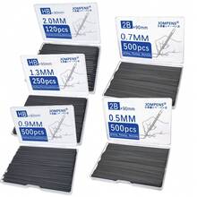 120-500支装 2B/HB 自动铅笔芯 书写绘画考试替换芯 0.5/0.7/0.9/1.3/2.0mm 书写艺术绘画自动铅笔 文具 - 套裝 - 查看 4