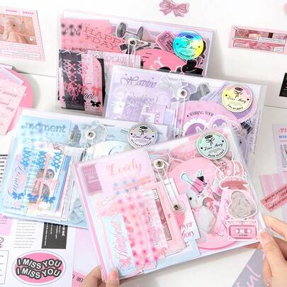 Simno Scrapbooking Decorative Supplies Crafting Paper Set - Materials Cards & Notes Pack For Journaling, Art Projects & Office Supplies, Scrapbook & Diary Decor, Art & Craft Paper Notebook Collage Album Greeting Card Aesthetic