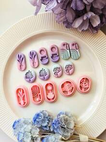 Elliptical Natural Theme Texture Polymer Clay Cutter Mold With High Precision Diy Handcrafted Earring Jewelry Soft Clay Mold Tools, Precision Knife Molds - Craft Supplies - For Jewelry Makers & Crafters - Perfect Gift For Diy Enthusiasts ﻿ - TH222 - View 12