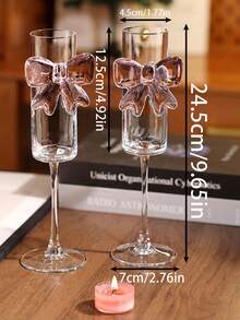 1pc Customized Logo Champagne Flute, Ultra-Thin Butterfly Stem Wine Glass, Wine Glass, 1 Pair Home Crystal Glass, Red Wine Glass, Luxury Crystal Glass Wine Glasses, Red Wine Stemware - Multicolor - View 8