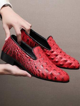 Nuevos zapatos casuales de estilo británico coloridos, zapatos de vestir con estampado de cocodrilo y cordones, zapatos de cuero casuales de talla grande para hombres, adecuados para fiestas y discotecas