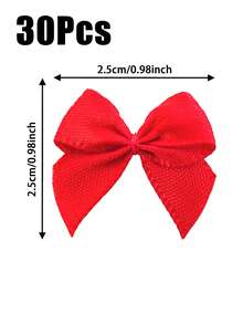 30/50/100 Peças Laços de Fita, Laços de Fita Vermelha Embrulhada, Mini Laços de Fita de Cetim para Artesanato DIY e Decorações de Presentes, Sapatos, Roupas, Caixas de Presente, Flores de Laço Feitas à Mão, Decorações de Bolo, Acessórios de Lingerie e Meias