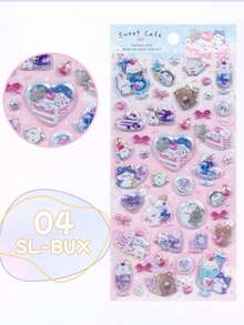 3D立体可爱贴纸，精致装饰贴纸，采用海绵和塑料材质制成。两种款式可选。可用于制作贴纸簿、笔记本、冰箱贴，以及DIY手机壳装饰。也适用于家庭聚会、生日派对、圣诞节等各种场合。推荐作为礼物送给朋友和孩子。 - 彩色 - 查看 7