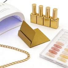 1个L型金属指甲油展示架，垂直槽底座夹式支架，家用照片卡片架，婚礼名片牌架，假指甲卡片收纳架 - 彩色 - 查看 12