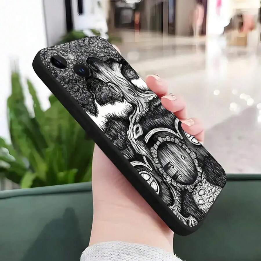 Funda de teléfono -The L-Lord Of The R-Rings compatible con 17 15 16 13 Pro Max 14 12 11 Air Xr X 8 7 6 Plus, funda trasera de lujo, funda compatible con 17 pro max, funda 17 pro, funda 17, funda 16 pro max - Negro10 - Ver 1