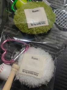 1pc Baseball & Tennis Keychain Pendant, Creative Keychain Decor, Gift For Friends, Family, Valentine's Day, Birthday, Holiday, New Year, Party Accessory - Multicolor - View 4