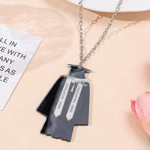 1pc Creative & Fashionable Acrylic Graduation Gown Pendant Necklace, Graduation/Back To School/Teacher's Day Gift, Accessory - Bachelor's Gown - View 9