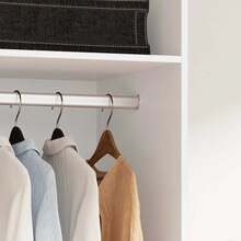 Wardrobe White 50x50x200 Cm Engineered Wood - White - View 4