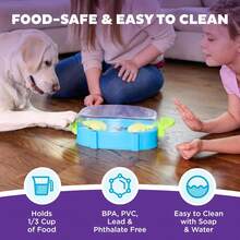 Outward Hound Nina Ottosson Paw N' Play Interactive Dog Treat Puzzle, Level 2 Intermediate Dog Enrichment Dog Toy, Blue, Small FBAI - Dog Brick (Red, White, Blue) - View 6