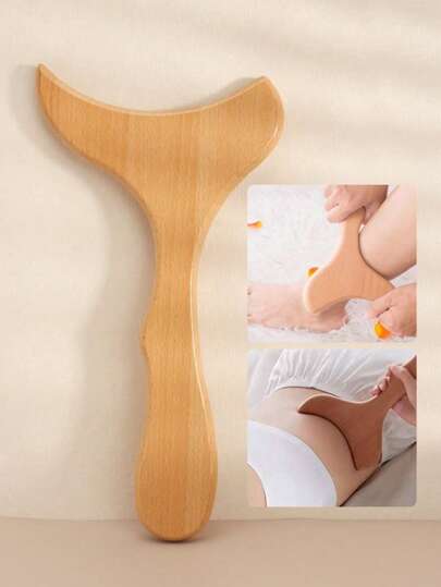 1pc Wooden Massage Tool, Wooden Lymphatic Drainage Massager, Shaping Tool, Wooden Therapy Tool, For Reducing Cellulite, Relieving Muscle Tension, Shaping Body, Anti-Cellulite, Best Gift For Women, Men, Mothers