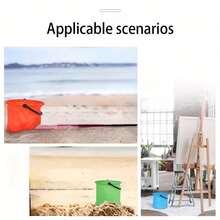 3个装可折叠水桶，小号无隔板，多用途户外花园浇水、露营、旅行、海滩、野餐，多种颜色可选 - 彩色 - 查看 10