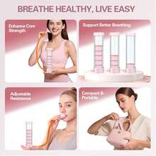 Weighted Breathing Trainer, For Diaphragmatic Breathing Exercise, Improving Cardiopulmonary Function, Using Breathing Dumbbell To Strengthen Whole Body Core Muscles - A - View 6