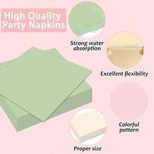 D96Pcs Pink And Sage Green Birthday Party Decorations Olive Green Dusty Pink Metallic Gold Nude Plates And Napkins Boho Paper Plates For Girl Baby Shower Birthday Bachelorette Party Decoration - 粉綠金裸色 - 查看 4