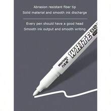 2pcs White Permanent Marker Pen, Oil-Based Waterproof Tire Graffiti Pen, For Fabric And Wood - White Marker Pen - View 10