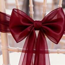 1pc 7ft Burgundy Tulle Arch Decor Fabric, Wedding Party Decoration Fabric, Wedding Party Supplies, DIY Organza Fabric, Multiple Size Options, Wedding Banner, Wedding Chair Back Decor, Wedding Table Runner, Mesh Table Runner, Birthday Party Decoration, Gift Wrapping Yarn, Table Centerpiece Decor, Floral Wrapping Yarn, Party Gifts, Baby Shower Party Decoration, Wedding Door And Stair Decor Fabric, Valentine's Day - Burgundy - View 5