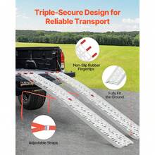Aluminum Ramps, 1500 Lbs, 2Pcs Heavy-Duty Ramps With Wider Ramp Surface, Universal Stable Loading Ramp With Handles, Fit For ATV, UTV, Motorcycle, Electric Bicycle, Etc. - 1500 Lbs - View 4