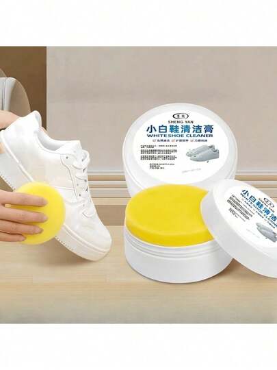 Betún blanco para zapatos, betún blanco multifuncional con efecto blanqueador, eliminación de manchas y antiamarillamiento. No se requiere lavar con agua. Adecuado para zapatos de cuero y zapatillas. Un excelente regalo para festivales, el Día de San Valentín y la temporada de regreso a la escuela para familiares y amigos (envío aleatorio de estilos nuevos y antiguos)