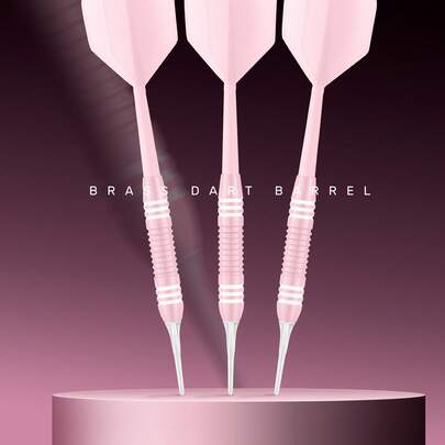 HUANQU High-Quality Pink Copper Soft Tip Darts Set With Storage Box - 3 Darts, 17.9g With 20 Dart Tips, Darts Board Compatible, Heavy-Duty Flight Design, Suitable For Archery, Darts - Ideal For Beginners And Experts - Perfect For Home Entertainment, Bars, Competitions, Outdoor Sports - Great Gift For Christmas, Easter, Valentine's Day, Birthday, Parties