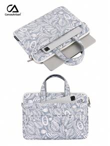 印花涤纶笔记本电脑公文包防震笔记本电脑包套带提手 - 彩色 - 查看 3