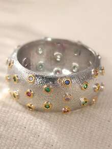 1枚优雅立方氧化锆戒指，女士款，适合婚礼、订婚、周年纪念、派对、情人节等场合佩戴。 - 1# - 查看 5