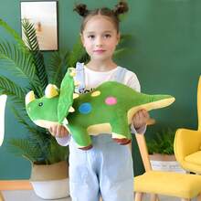 TendenciaPeluche Gigante Triceratops 60cm Dinosaurio De JugueteCalidad premium - Verde - Ver 11