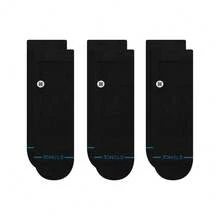 Stance Icon Quarter Socks [3 Pack] - 黑色 - 查看 2