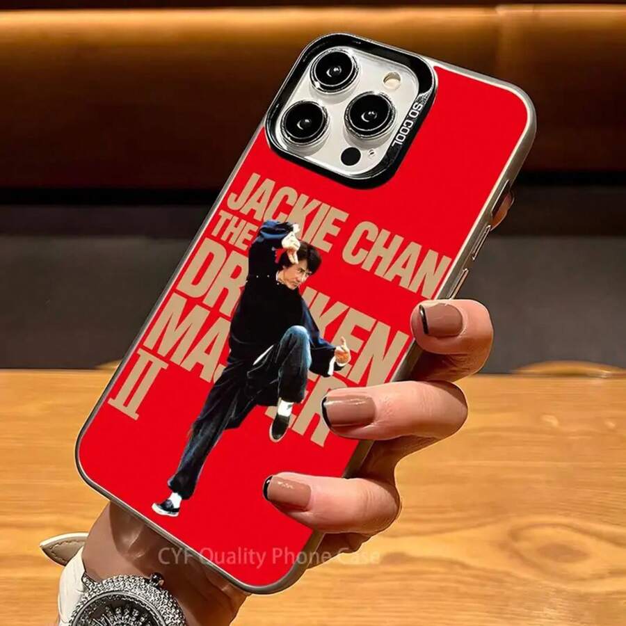 Funda de teléfono de Kung Fu Chino J-Jackie Chan compatible con Apple 11 12 13 14 15 16Pro Max Plus, funda protectora con revestimiento, compatible con funda 17 pro max, funda 17 pro, funda 17, funda 16 pro max - z4 - Ver 1