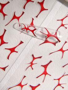 1 Stück Valentinstag Prägung Nagel Sticker - Kreative Sticker, süßer und einfacher Stil, rote Dornen und Flammen, coole Muster Kunst, Y2K Nagelkunst Dekoration Sticker. Geeignet für Nägel/Handyhüllen/Tagebuch Verpackung. Ein Muss für mädchenhafte Nagelkunst Designs. DIY Feiertags Geschenk Dekoration Sticker. Nagel Zubehör - Rot - Übersicht 6