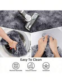 1 Set Minimalist Style Toilet Bathroom 3 Pieces Set Combination, Bathroom Floor Mat - Hot Pink - View 6