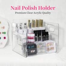 1pc 3-Tier Transparent Acrylic Desktop Organizer, Multi-Function Stationery Storage Box, Office Supplies Holder, Desk Accessory, Bedroom Decor, Home Organization, Back To School, Gift For Girls, Makeup Room Decor - Multicolor - View 13