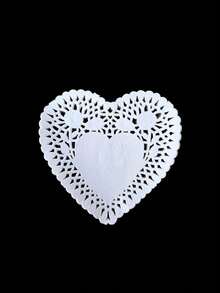 100pcs Heart Shaped Paper Coasters, Party Tablecloths, Handmade Decorations For Valentine's Day, Red White Pink Lace Hollow, Wedding Anniversary Party Decorations, Heart Shaped Paper Coasters, Suitable For Indoor/Outdoor Display, Holiday Gifts, Home And Party Wall Decor, DIY Valentine's Day Party Tablecloths - Multicolor - View 7