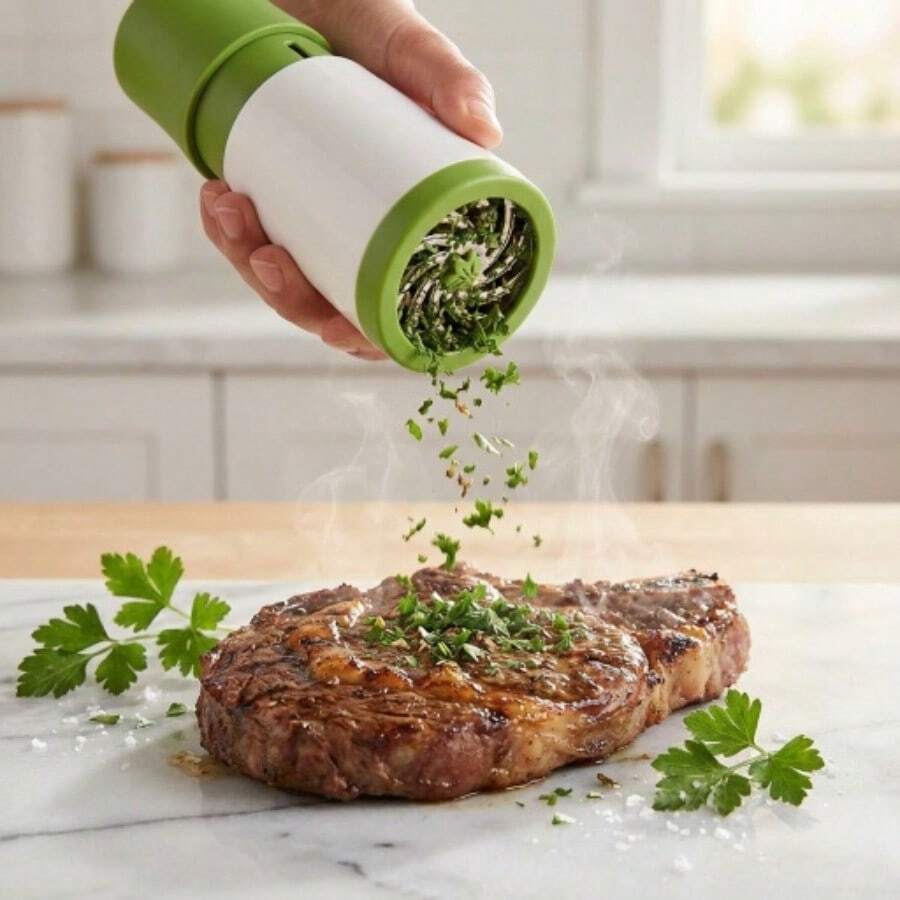 Manual Grinder, Spice Grinder, Food Chopper, Parsley Cutter, Vegetable Shredder, Cilantro Cutter, Chili Kitchen Tools, Kitchen Gadgets Mixer, Grinder, Easy To Grind Spices, Use Our Easy-To-Use Cooking Supplies To Assist The Restaurant Kitchen - Very Suitable For Grinders And Food Lovers - 綠色 - 查看 1