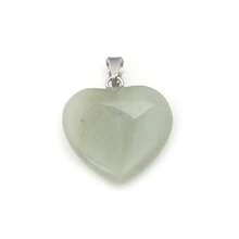 1pc Natural Heart-Shaped Stone Pendant, DIY Necklace Beads Accessory - Multicolor - Heart Shape - View 12