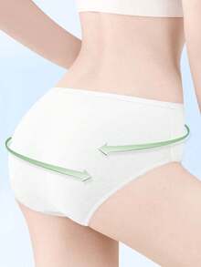 1 包 5 条装女士一次性内裤，无菌旅行内衣，孕妇产后加大码柔软透气内裤，彩色一次性内衣配件