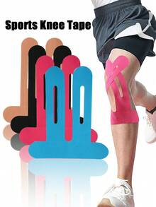 1/2/4pcs Knee Muscle Bandage Tape, Suitable For Various Sports, T-Shaped Muscle Tape