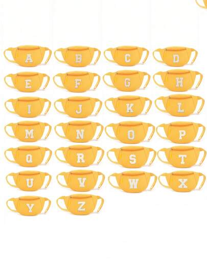 1pc DIY Girls Letter Print Crossbody Bag, Cute Shoulder Bag, Messenger Bag, Fanny Pack, Suitable For Daily Use, Outdoor, Travel, Hiking, Portable, Ideal Gift For Girls