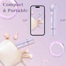 2025 Womens Shaver Dual-Head Bikini Trimmer For Women 2-In-1 Women's Body Shaver USB Charge Waterproof Painless Electric Razors For Silk Skin (Pink/Purple/Black/Blue) - màu đen - Xem 10