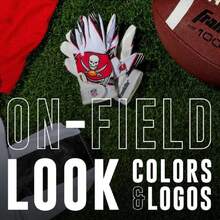 Youth  Football Receiver Gloves - Kids Football Gloves Pair -  Team Logos and Silicone Palm - All Youth Sizes - Great Game Gear + Football Costume Accessory,37333059 - Óxido marrón - Ver 6