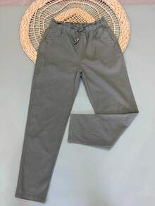 Women's Plus Size Pants Made Of Stretch Twill Fabric - 橄欖綠 - 查看 1