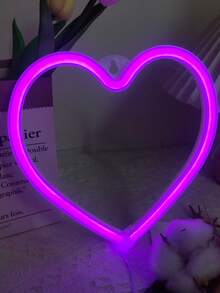 1 Peça Placa de Parede de Néon em Formato de Coração Multicolorida, Luz Decorativa Suspensa para Casamento, Dia dos Namorados, Bar, Decoração de Quarto, Presente de Aniversário e Feriado - luz policromática - Visão 11
