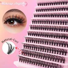 200 piezas de racimos de pestañas de volumen 40D, racimos de pestañas súper suaves de 8-16 mm, extensiones de pestañas en racimos con rizo D, pestañas de ojo de gato esponjosas individuales para principiantes - DD - Ver 10