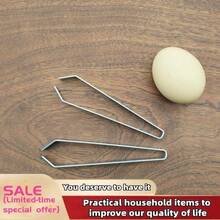 1 Set Stainless Steel Straight & Bent Tweezers, Poultry Feather Plucker, Fish Bone Tweezers, Hotel Supplies Fish Bone Tweezers, Poultry Plucker, Garlic Peeler, Vegetable Peeler, Multi-Function Stainless Steel Clamps, Kitchen Tools - Silver - View 7