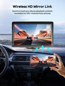 REMAX 7-Inch Universal Car Display Monitor; Built-In Wireless CarPlay And Android Auto; Plug And Play; Car Display Monitor; Touchscreen; Quick Install Car Accessories; Fit For All Car Models; Automotive Parts; Car Accessories; Car Essentials - M15 - View 7