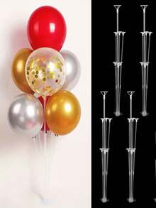 70cm Balloon Stand With Self-Adhesive Base, Latex Balloon Column, Suitable For Weddings, Birthday Parties, Tabletop Decor And Baby Showers