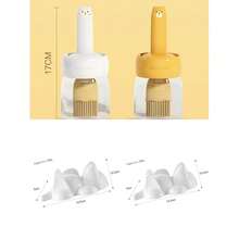 1 Set Bear Shaped Oil Brush, Oil Bottle, Silicone Glass Bottle, Outdoor BBQ Camping, Home Kitchen Oil Bottle And Brush, And Cat Sushi Mold - Multicolor - View 15