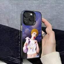 Funda de Teléfono Cool Girl I-Ice Spice para 17,16,15,14,13,12,11,Pro,Max,Plus,E, Cubierta Negra IMD - z7 - Ver 8