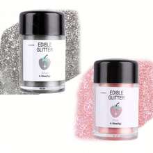 可食用闪光粉亮片珠光粉食品装饰撒粉，适用于饮料、葡萄酒、蛋糕、糖果、甜点、烘焙店、餐厅、素食 - 彩色 - 查看 27