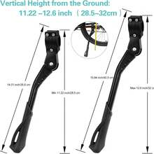 Cyfie Kickstand For 16 18 20 Inch Kids Bicycle, Bike Kickstand Center Mount Adjustable Aluminum Alloy Kick Stands For 16-20 Inch Kids Mountain Bike/Road Bike - Black - View 8