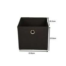 3pcs Foldable Fabric Storage Boxes With Handles, Collapsible Closet Organizer Bins For Clothes Storage, Sock Drawer Dividers, Bedroom Wardrobe Organization Solutions, Stackable Container Cubes For Household Items And Home Decor - Black - View 3