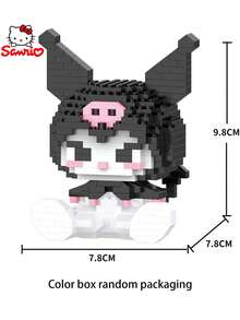 Sanrio Hello Kitty 382 Pieces/Curome 396 Pieces/My Melody 406 Pieces/Sanrio Building Block Sets Can Improve Concentration, Building Block Room Decoration, Birthday Gifts, Party Games, Craft Supplies Sets, Model Assembly Animals, Characters. Valentine's Day Gift, Birthday Gift, Perfect Gift For Giving, Funny Gift(Color Box Random Packaging)